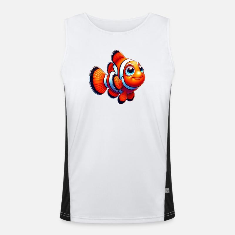 Clownfisch Funktionelles Kontrast-Tank Top für Männer 
