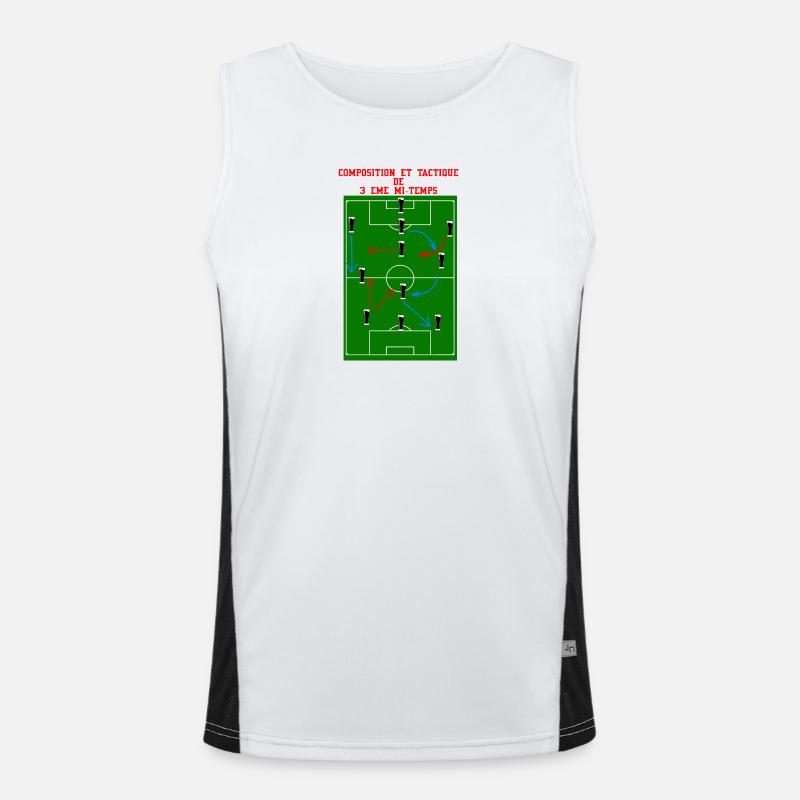 3. Halbzeit Funktionelles Kontrast-Tank Top für Männer 