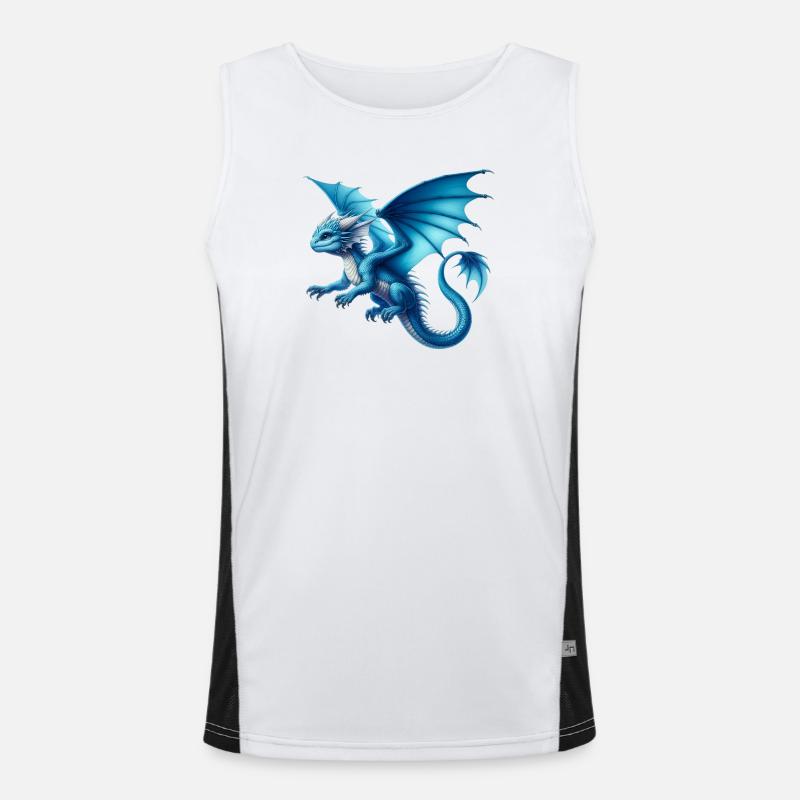 Dragon - Men's Functional Contrast Tank Top  - white/black