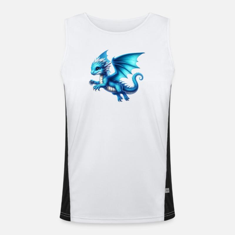 Dragon - Men's Functional Contrast Tank Top - white/black