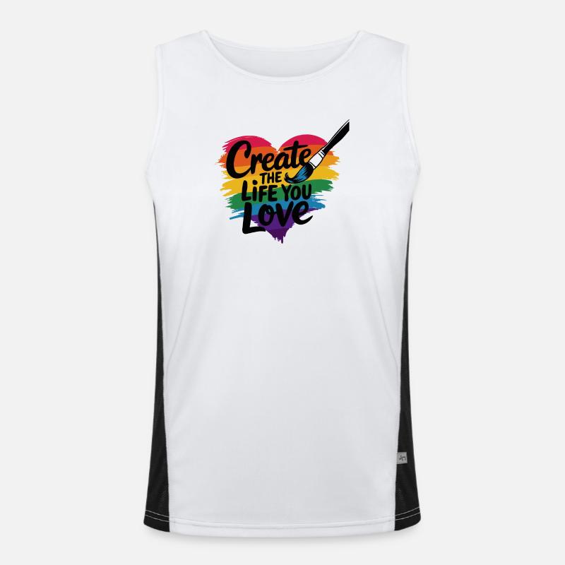 Erschaffe das Leben, das du liebst Funktionelles Kontrast-Tank Top für Männer 