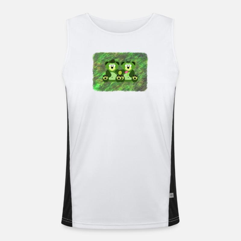 Moosbären Funktionelles Kontrast-Tank Top für Männer 