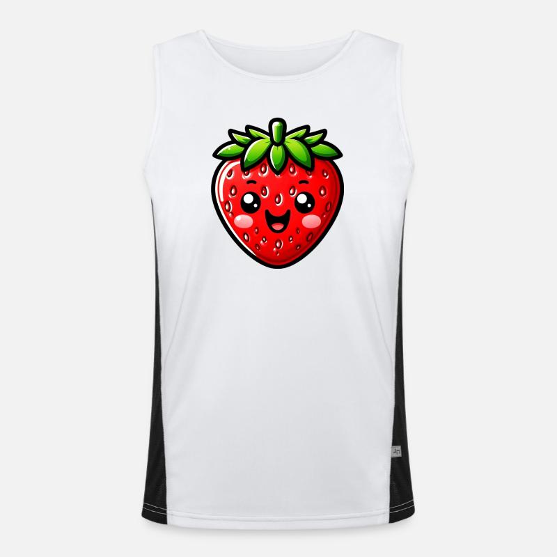 Erdbeeren Erdbeeren Funktionelles Kontrast-Tank Top für Männer 