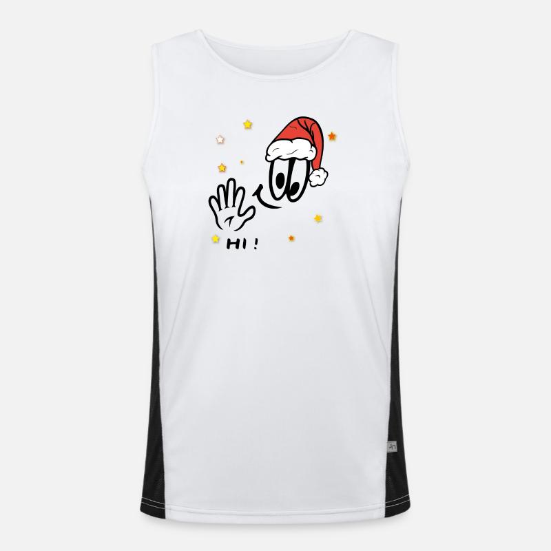 Weihnachtsmann Comic Funktionelles Kontrast-Tank Top für Männer 