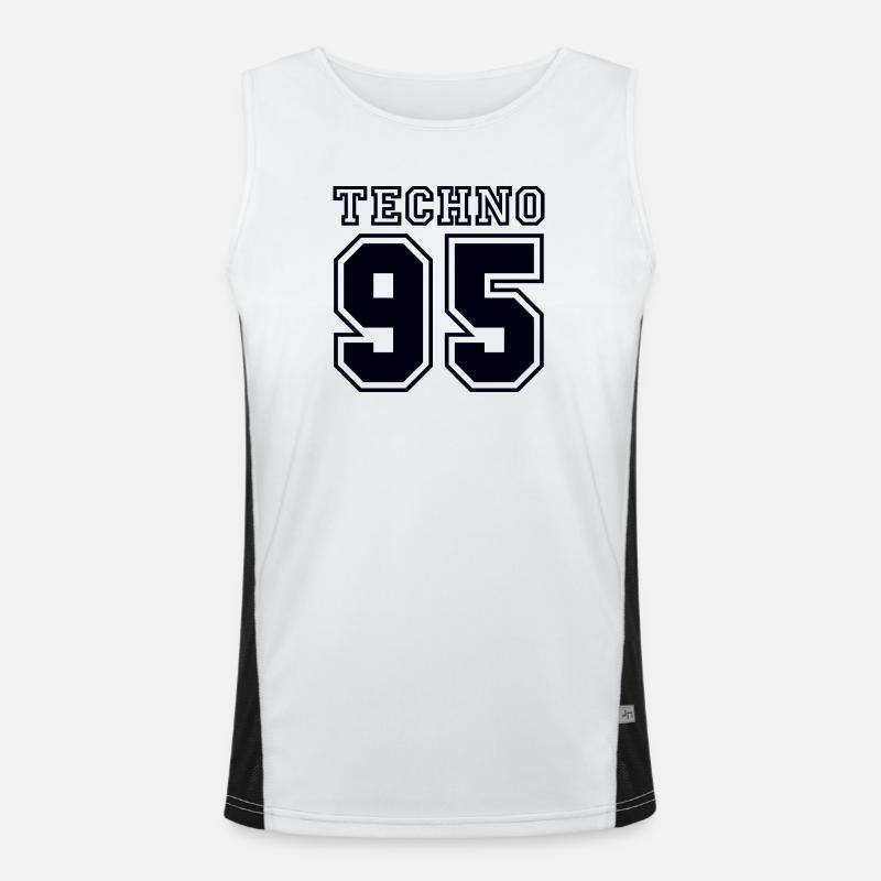 TECHNO 95 Funktionelles Kontrast-Tank Top für Männer 