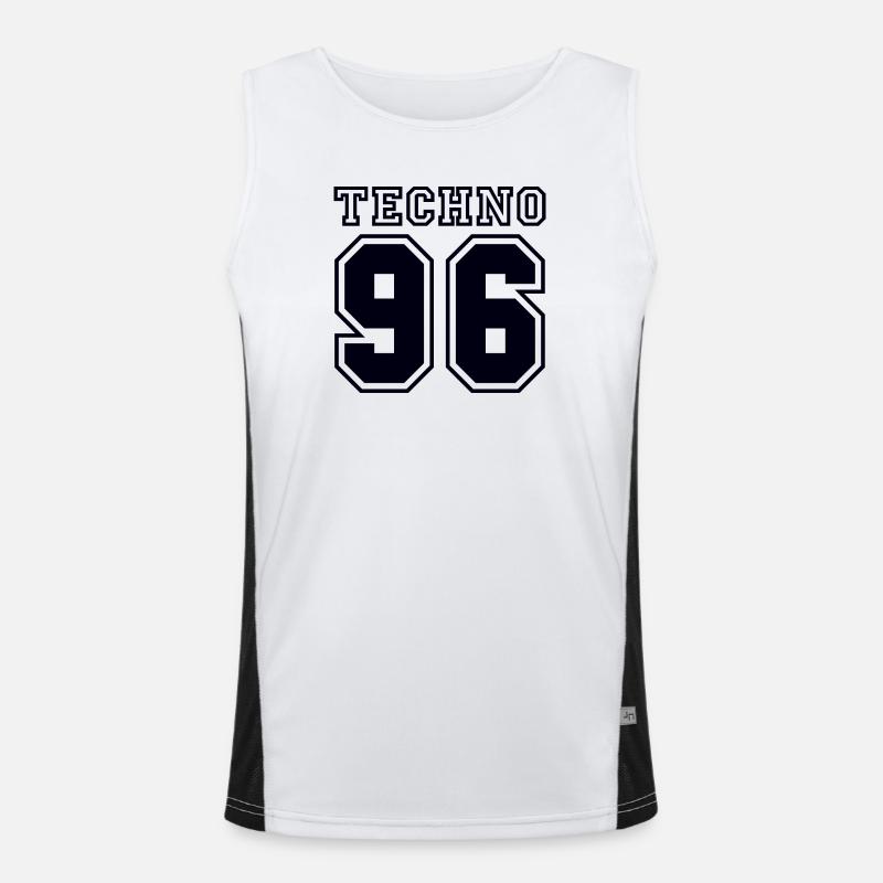 TECHNO 96 Funktionelles Kontrast-Tank Top für Männer 