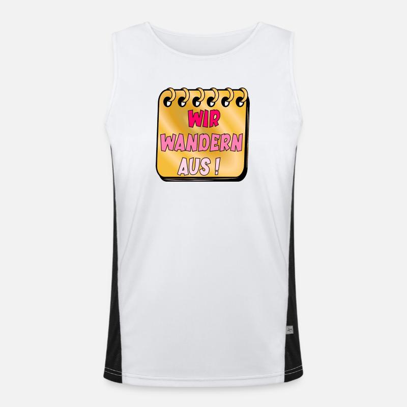 Auswanderung Funktionelles Kontrast-Tank Top für Männer 