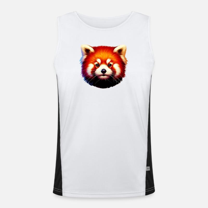 Red panda Men's Functional Contrast Tank Top 