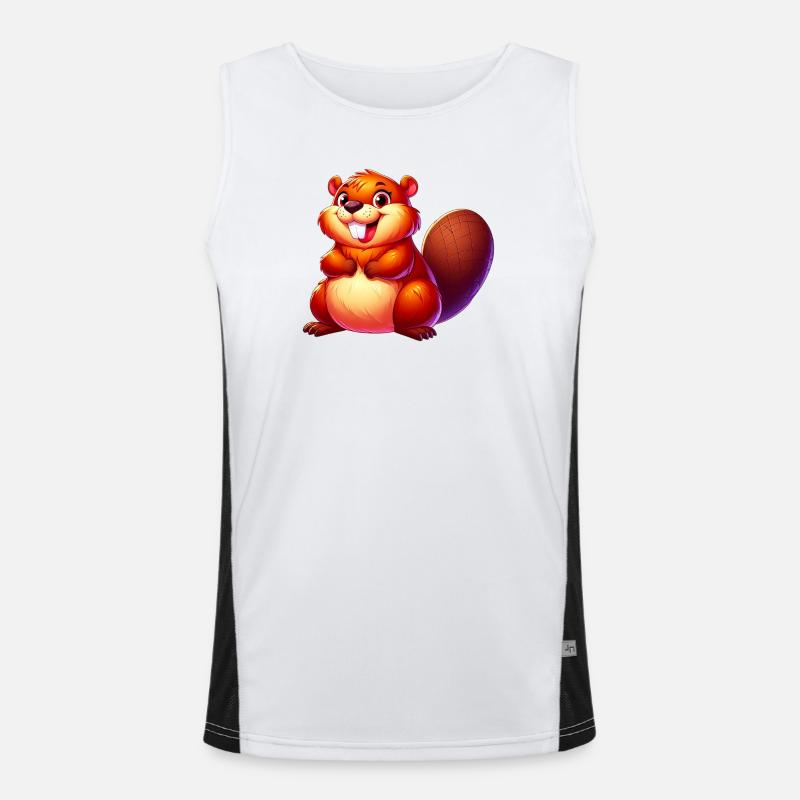 Bieber Funktionelles Kontrast-Tank Top für Männer 