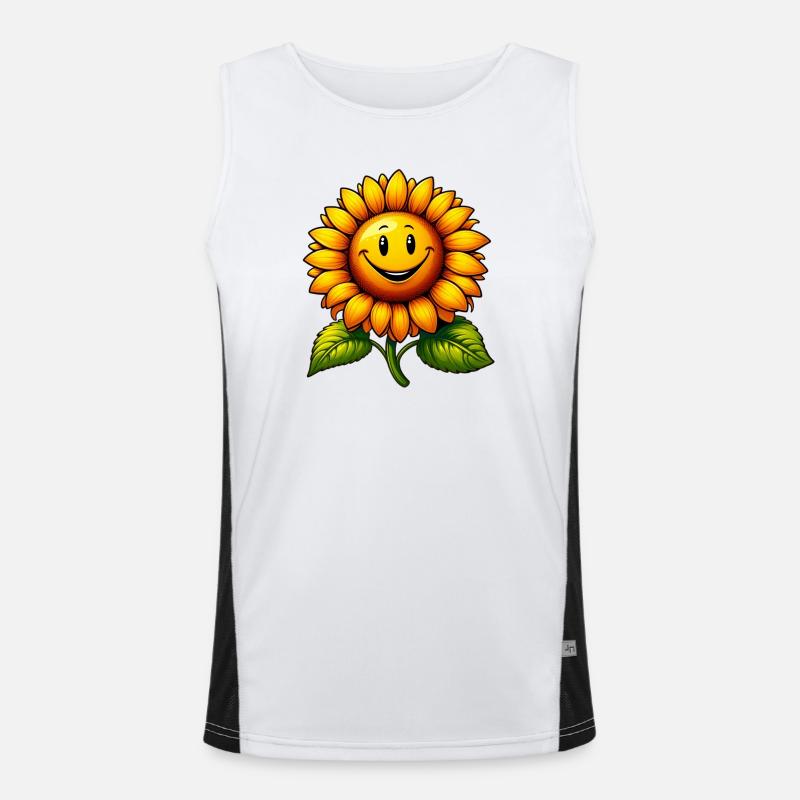 Sonnenblume Funktionelles Kontrast-Tank Top für Männer 