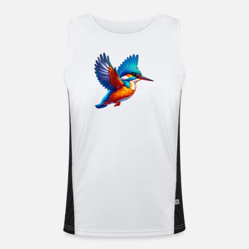 Eisvogel Funktionelles Kontrast-Tank Top für Männer 