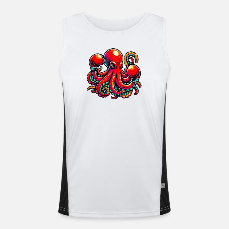 Krake Funktionelles Kontrast-Tank Top für Männer 