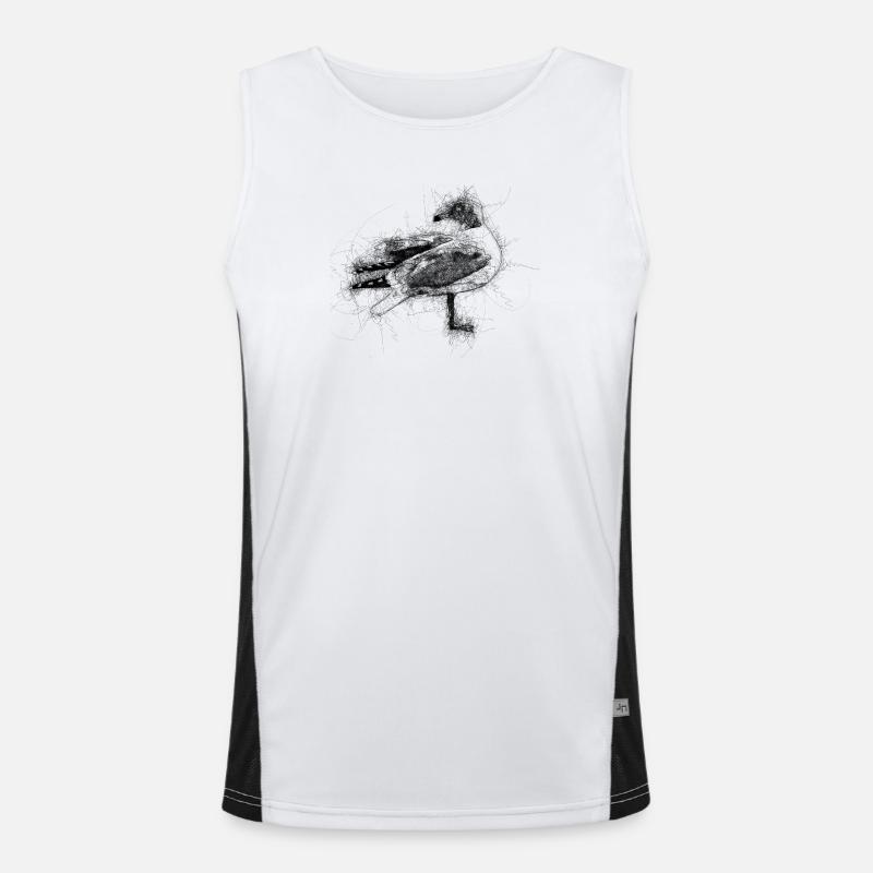Möwe Funktionelles Kontrast-Tank Top für Männer 
