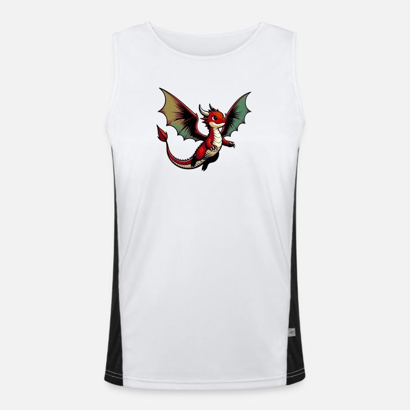 Drache Funktionelles Kontrast-Tank Top für Männer 