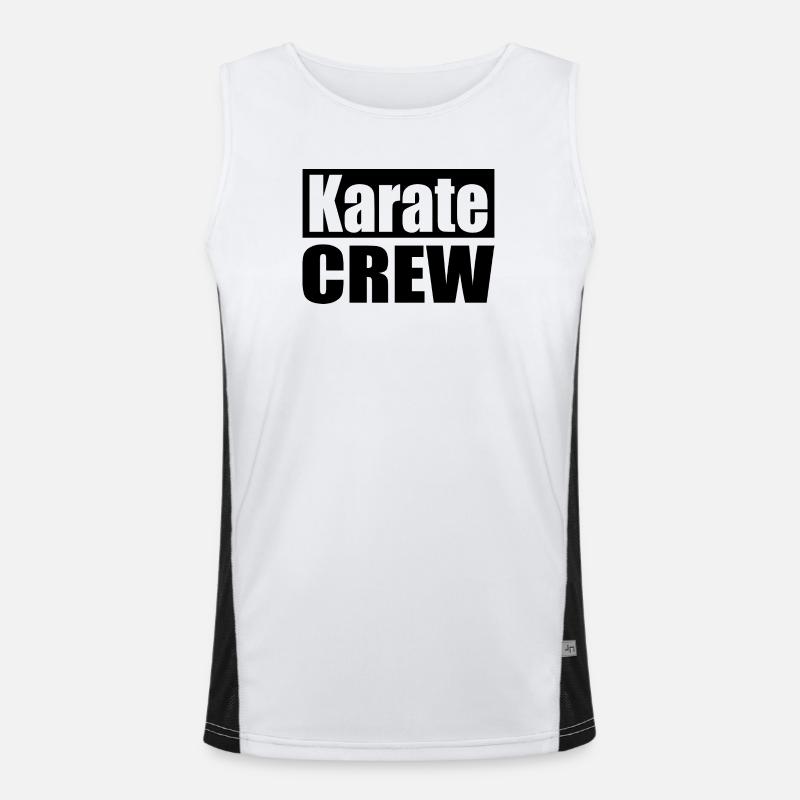 Karate Team - Men's Functional Contrast Tank Top  - white/black