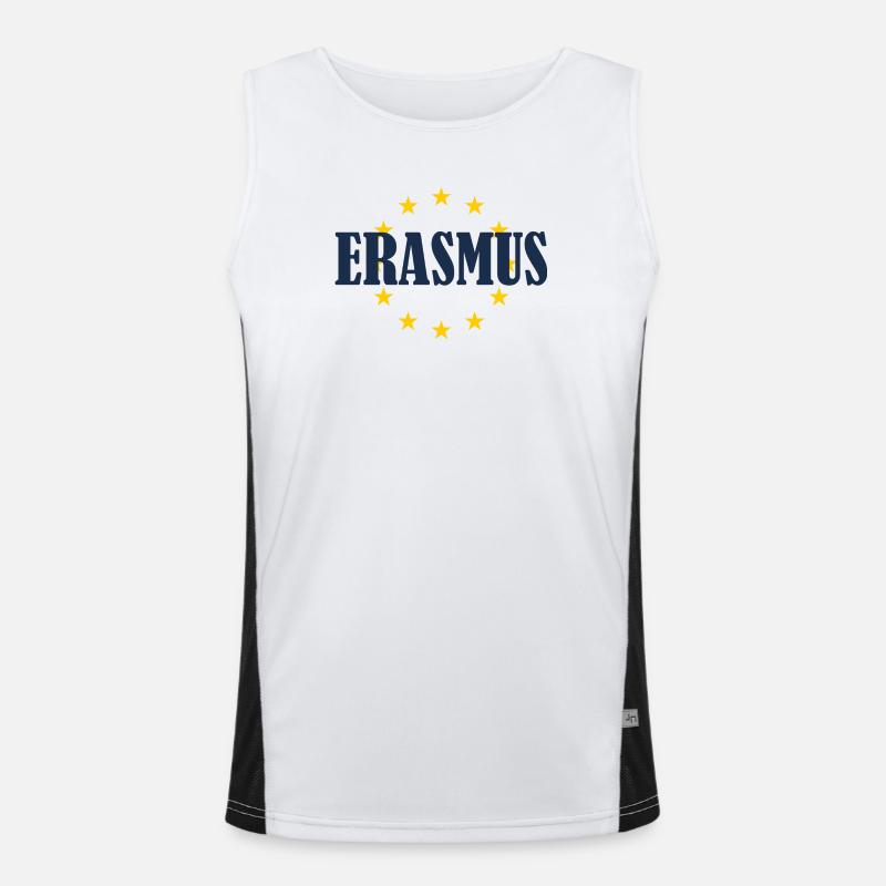 Erasmus EU-Sterne Funktionelles Kontrast-Tank Top für Männer 