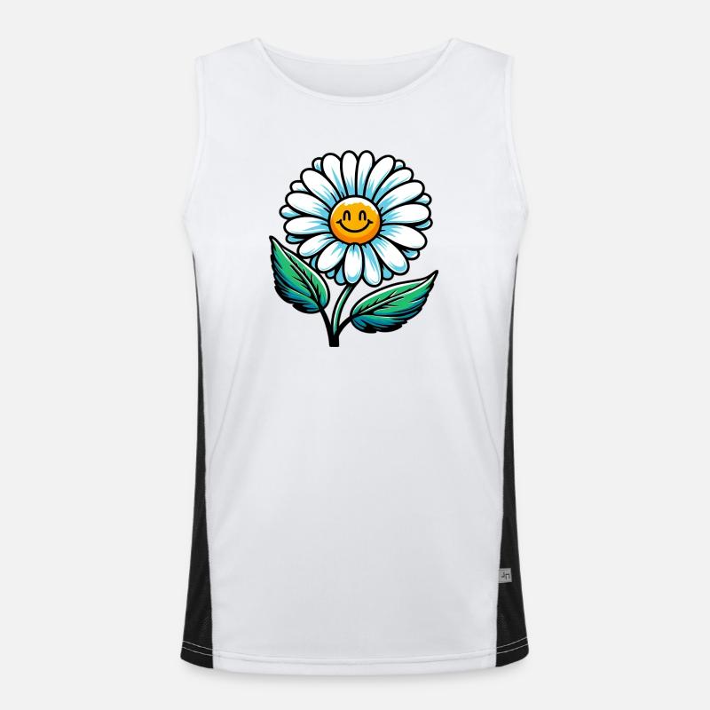 Gänseblümchen Funktionelles Kontrast-Tank Top für Männer 