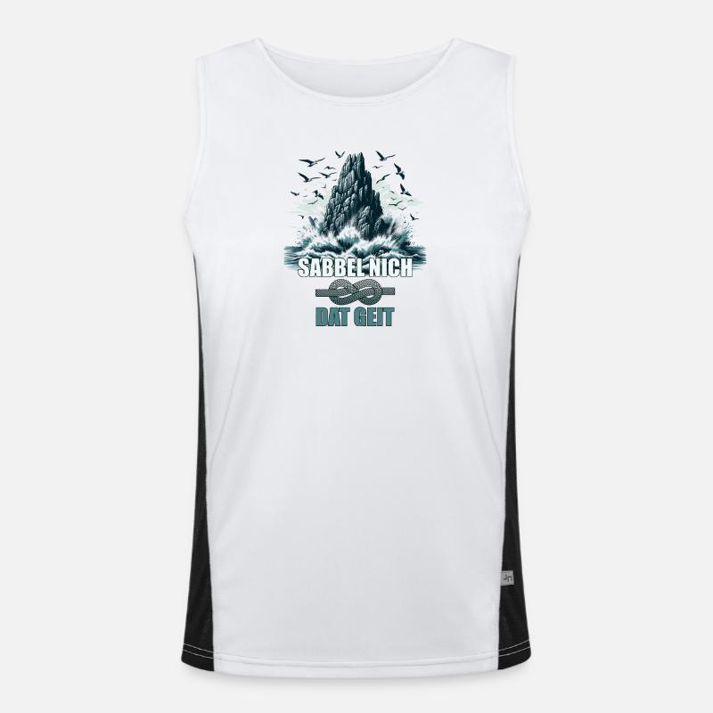 Sabbel nicht - Dat geit Funktionelles Kontrast-Tank Top für Männer 