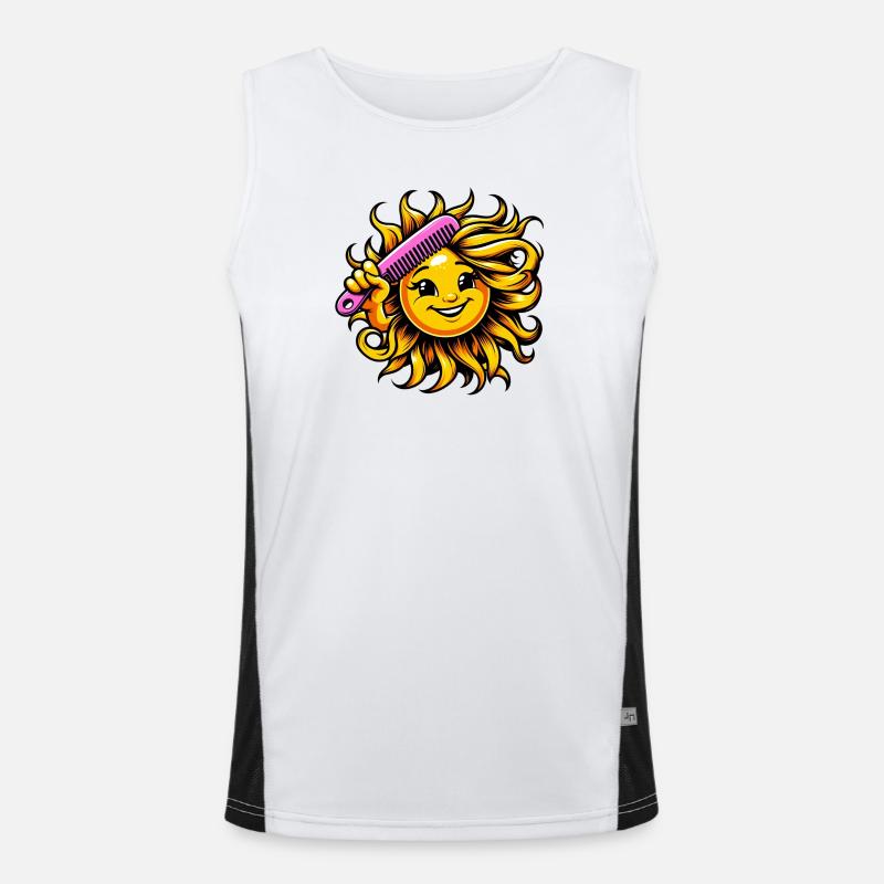 Sonne Funktionelles Kontrast-Tank Top für Männer 