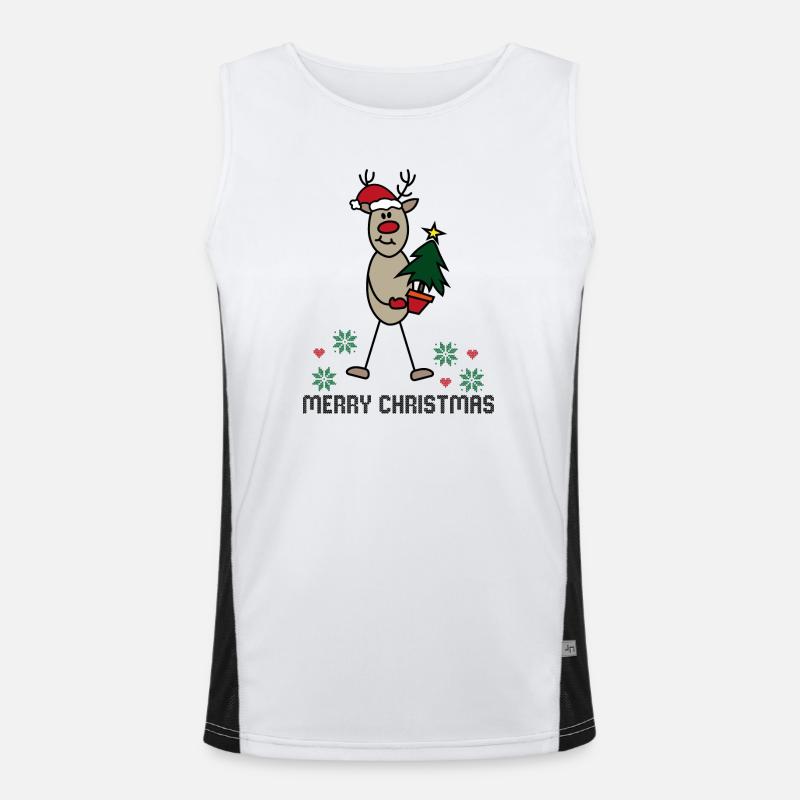 weihnachten 8 Funktionelles Kontrast-Tank Top für Männer 