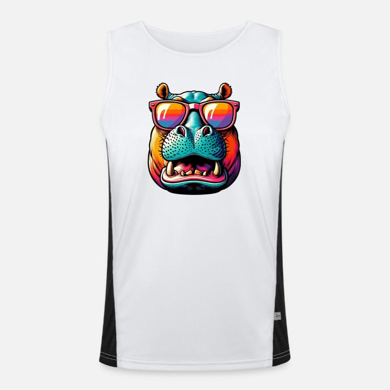 Nilpferd Funktionelles Kontrast-Tank Top für Männer 