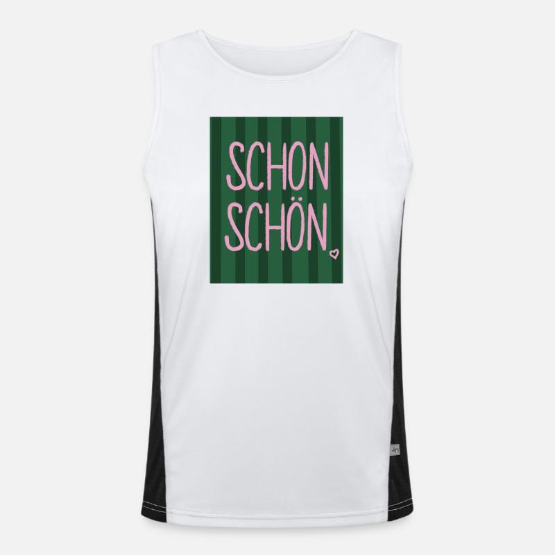 Nice - lettrage rose-vert Débardeur respirant contrasté Homme 