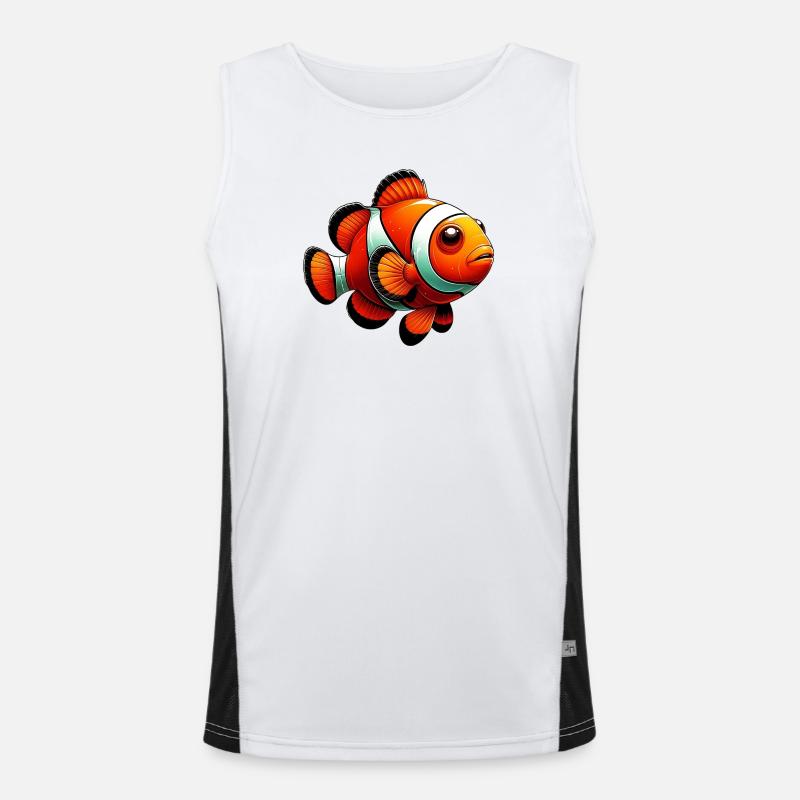 Clownfisch Funktionelles Kontrast-Tank Top für Männer 