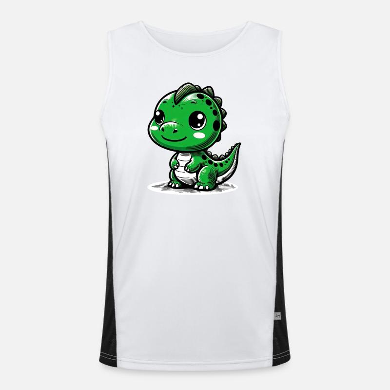 Dinosaur Men's Functional Contrast Tank Top 
