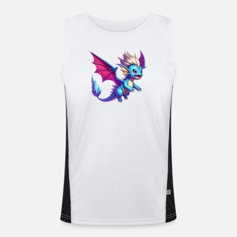 Dragon - Men's Functional Contrast Tank Top  - white/black