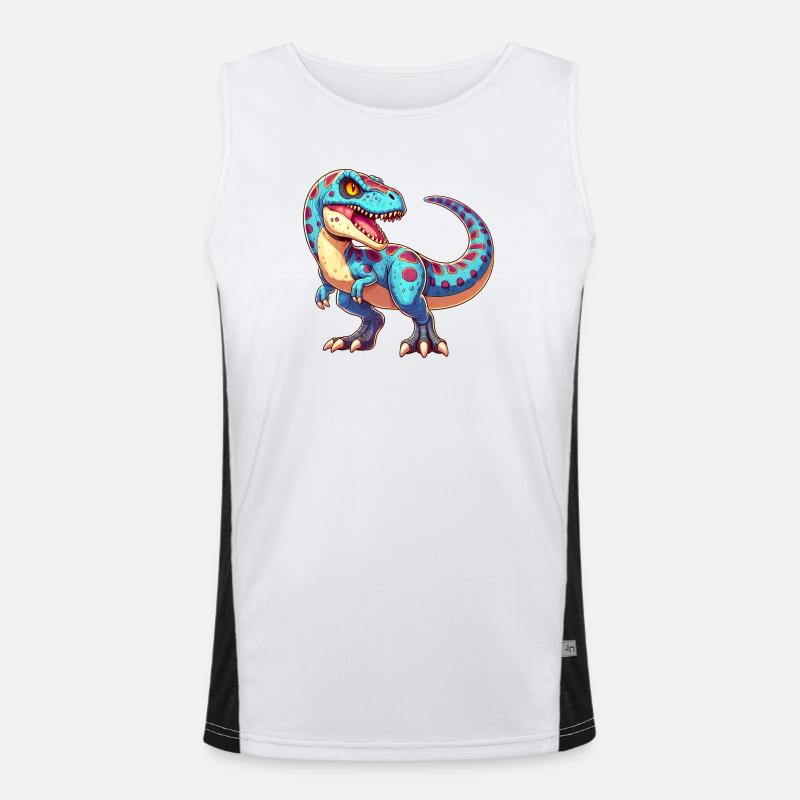 Dinosaurier Funktionelles Kontrast-Tank Top für Männer 