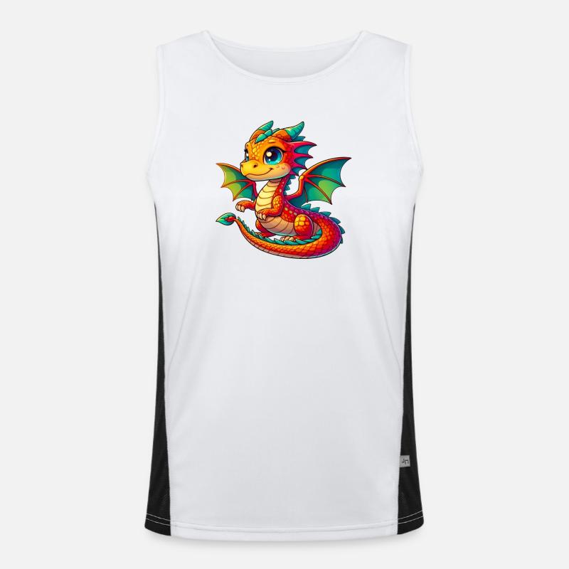 Drache Funktionelles Kontrast-Tank Top für Männer 