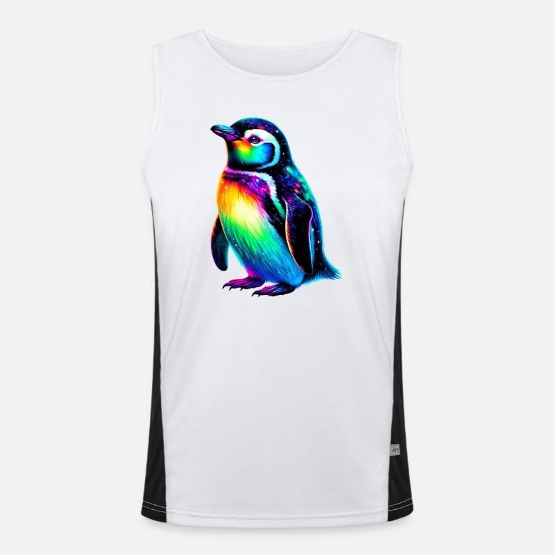 Penguin - Men's Functional Contrast Tank Top - white/black
