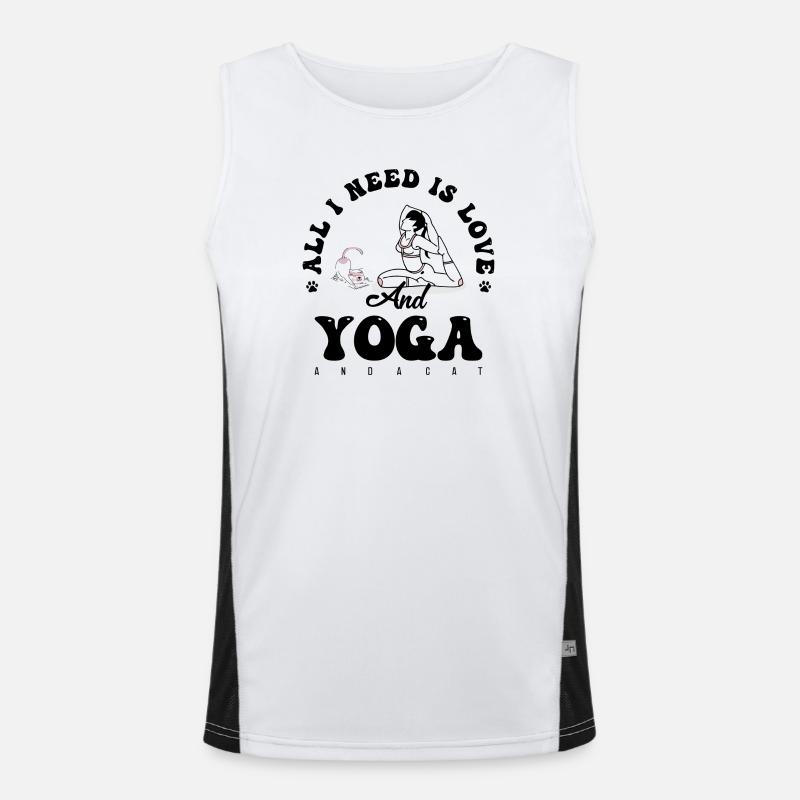 Mitternachts-Nickerchen-Silhouette Funktionelles Kontrast-Tank Top für Männer 