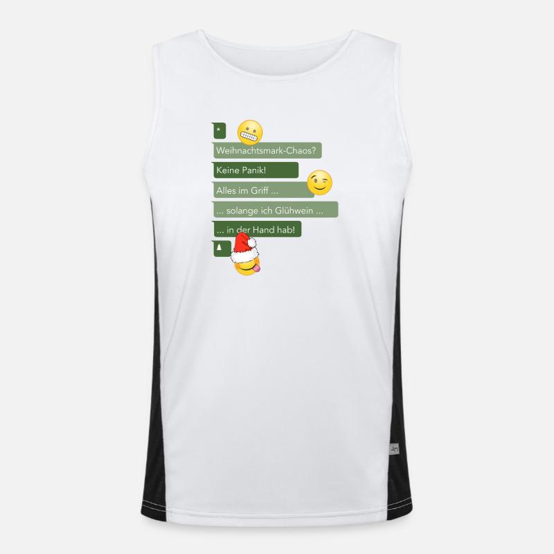Weihnachtschaos im Griff Funktionelles Kontrast-Tank Top für Männer 