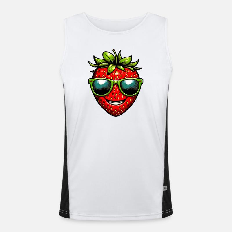 Erdbeeren Erdbeeren Funktionelles Kontrast-Tank Top für Männer 