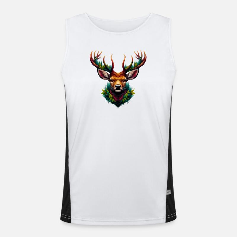 Hirsch Funktionelles Kontrast-Tank Top für Männer 