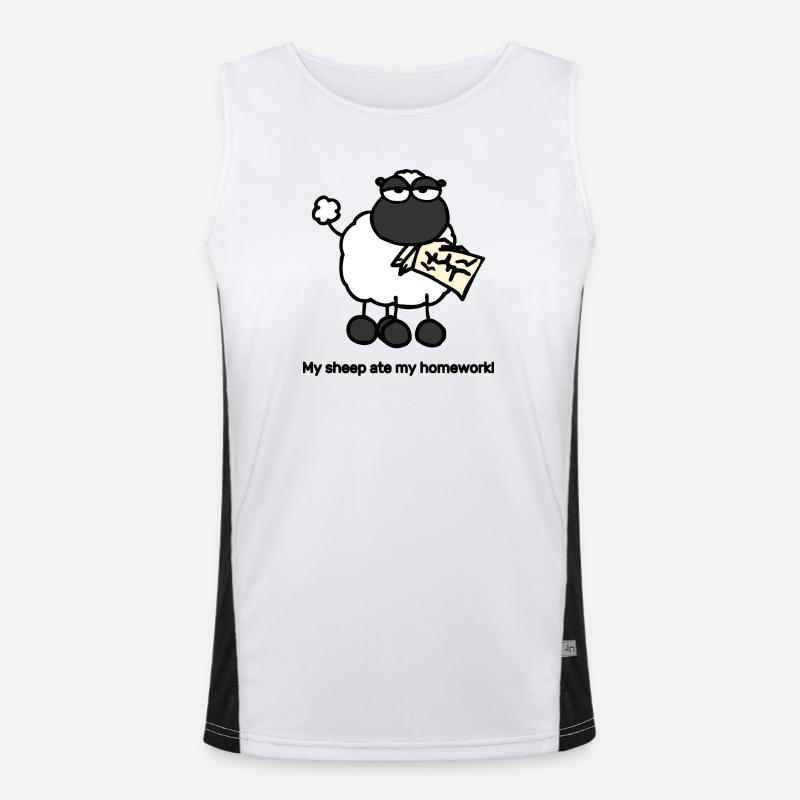 MySheepatemyHomework Men's Functional Contrast Tank Top 