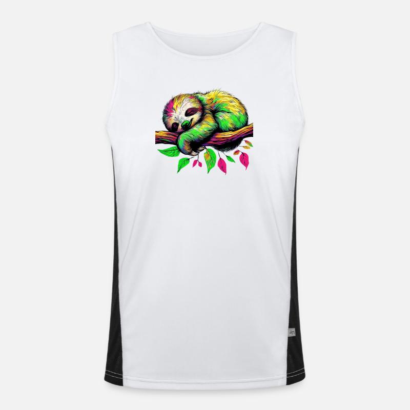 Faultier Funktionelles Kontrast-Tank Top für Männer 