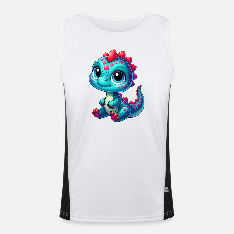 Dinosaurier Funktionelles Kontrast-Tank Top für Männer 