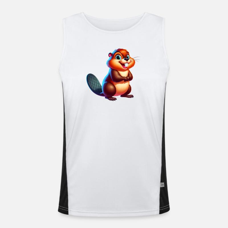 Bieber Funktionelles Kontrast-Tank Top für Männer 