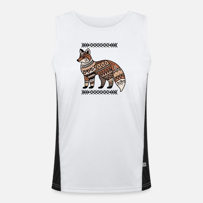 Boho fox : un design élégant pour les amoureux de la nature Débardeur respirant contrasté Homme 