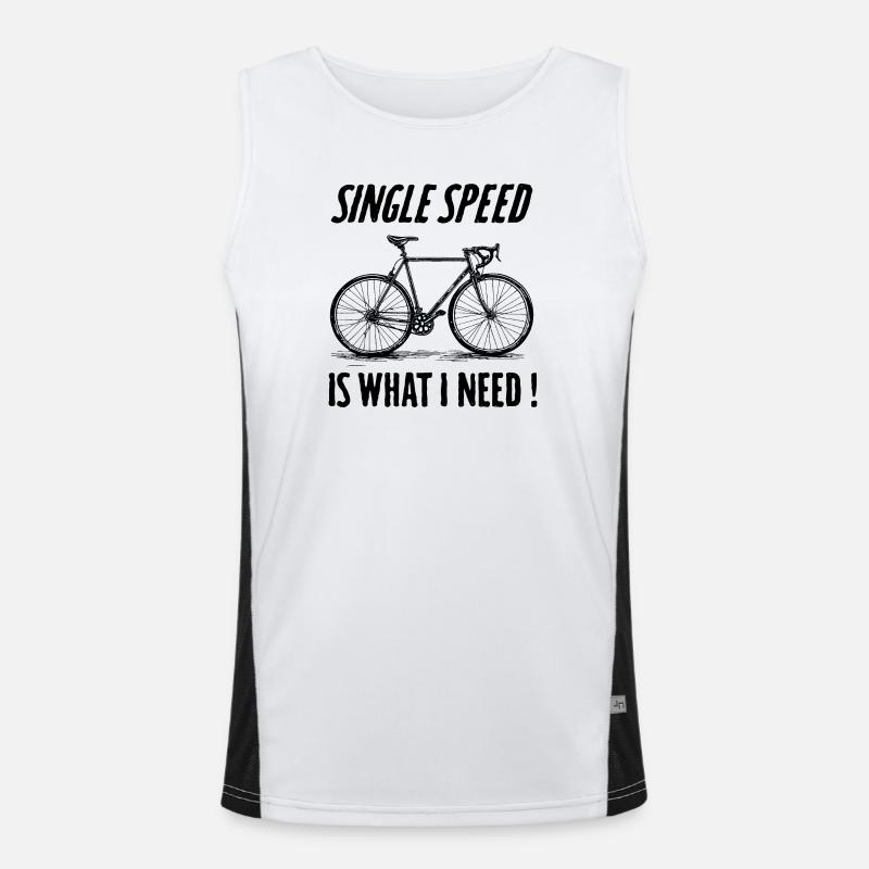 Single Speed is what i need Men's Functional Contrast Tank Top 