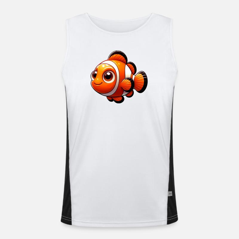 Clownfisch Funktionelles Kontrast-Tank Top für Männer 