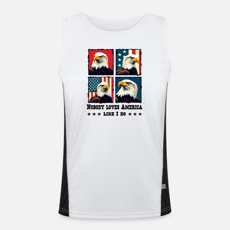 Bald eagle - Men's Functional Contrast Tank Top  - white/black