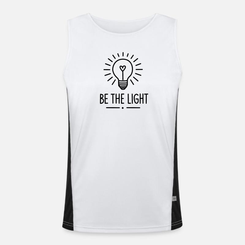Sei das Licht, modern und minimalistisch Funktionelles Kontrast-Tank Top für Männer 