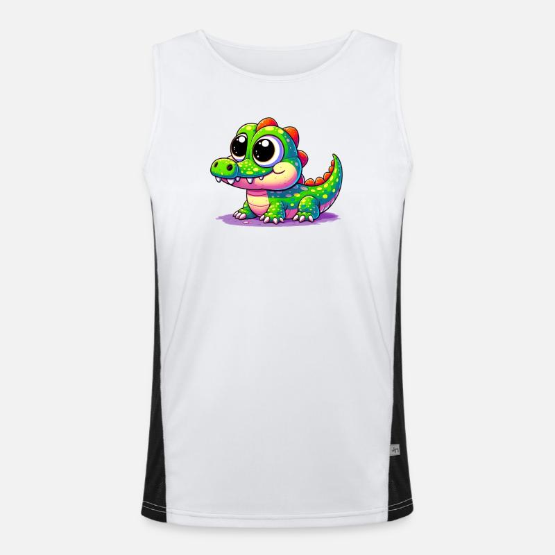 Alligator Crocodile Men's Functional Contrast Tank Top 