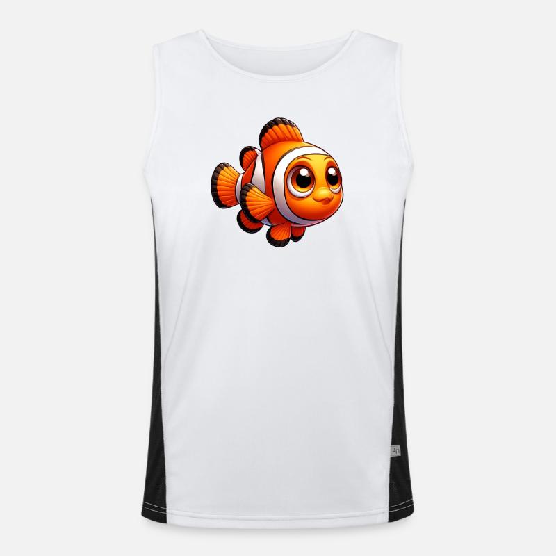 Clownfisch Funktionelles Kontrast-Tank Top für Männer 