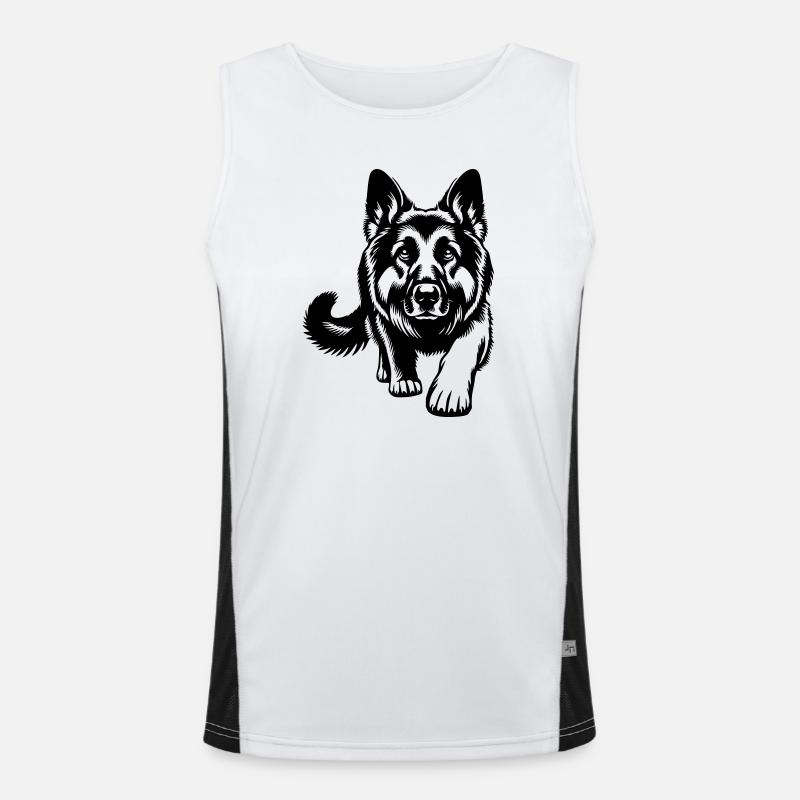 German Shepherd Men's Functional Contrast Tank Top 