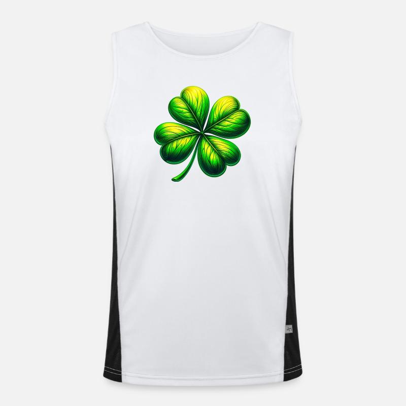 Four-leaf clover Men's Functional Contrast Tank Top 