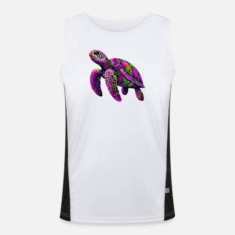 Schildkröte Funktionelles Kontrast-Tank Top für Männer 